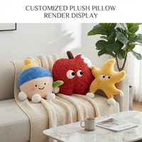 OEM ODM Usine de fabrication sur mesure Coussin étoile jaune en peluche, Coussin décoratif, Tissu écologique, Poupée étoile en peluche rembourrée, Mascotte de marque, Coton PP