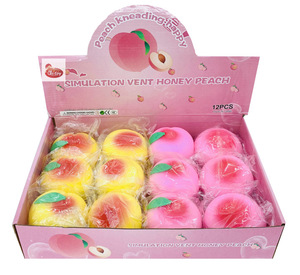 Pink Peach Squeeze Toys TPR Material Stress Relief <b>Squishies</b> for 5-7 Years Old Children - Product Image 1