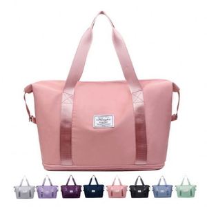 Nouveau design, sac de voyage et de sport en tissu Oxford, grande capacité, pliable, imperméable, avec poche intérieure zippée, style campagnard - Product Image 1