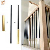 Balustres ronds en fer creux enduits de poudre de style moderne, balustrades pour balcon, pont et escaliers, sol de villa