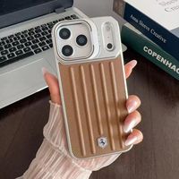 Casing Handphone Kulit Mewah Anti Benturan dengan Bingkai Kamera untuk Iphone 13 14 15 16 17 18 Pro Max Grosir