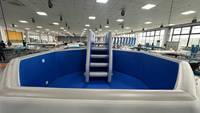 Piscine octogonale portable en PVC avec design gonflable pliable, escalier et couverture personnalisables