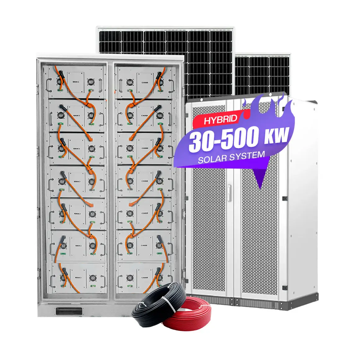 Commercial Solar Power System Three Phase 50Kw 40Kw 100Kw 100 Kw 200Kw Off Grid Hybrid Solar Panel System