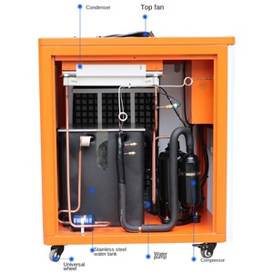 เครื่องทำน้ำเย็นอุตสาหกรรม1/2Hp 60Hp เครื่องจักรพลาสติกอุปกรณ์แช่เย็น - Product Image 3