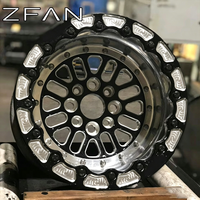 Jantes forgées ZFAN 2 pièces Beadlock noires pour course de dragster, 15-26 pouces, 5x112 5x114.3 5x120, jantes pour Mustang Supra MKV BMW M2 M3 M4