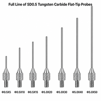 Sonde à pointe plate en carbure de tungstène SD0.5x10mm, filetage M2.5, personnalisable selon le dessin, stylet de mesure de précision pour indicateur de cadran