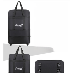 <b>Foldable</b> Wheeled Air Travel Cabin Size Large Capacity Lightweight Water-resistant Outdoor <b>Trolley</b> Luggage - Product Image 2