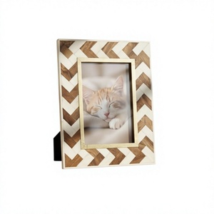 Natural <b>Rustic</b> Handmade Eco-Friendly Wooden <b>Photo</b> Display <b>Frame</b> Tabletop Picture Holder for Home Decoration - Product Image 1