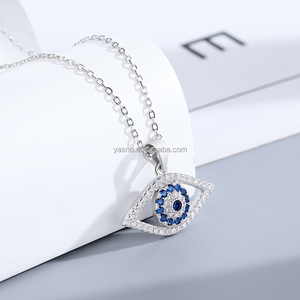 Yasno-joyería personalizada de alta calidad, collar con colgante de ojo malvado de piedra Cz de Plata de Ley 925 - Product Image 3