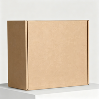 Maßgefertigte Kraft-Versandbox mit Klappdeckel und sichtbarer Faserstruktur für Bekleidung und Einzelhandelsversand