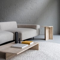 KUMUSI FURNITURE Table basse en marbre simple et intelligente de style européen et américain Table de luxe pour café ou maison