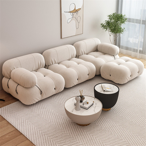 Mario Bellini - Mario Bellini B&B Italia Camaleonda White Bouclé Fabric