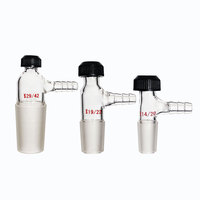 Verrerie de laboratoire Adaptateur de thermomètre réglable en verre borosilicaté avec raccord de tuyau