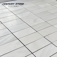Carreaux de marbre blanc oriental Centurymosaic Statuary, pierre naturelle, pour salle de bain, douche, cuisine, murs et sols, pour intérieur
