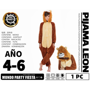 Lindo disfraz de León Onesie para niños Traje festivo para niñas Grupo DE EDAD Niños Modelo #07134 - Product Image 1