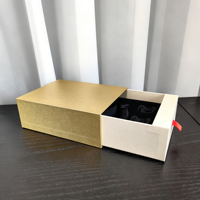 Caja de Embalaje de Joyería de Lujo, Caja Rígida con Lámina Dorada Personalizada, Fabricante al por Mayor de Cajas Deslizantes para Joyería de Alta Gama