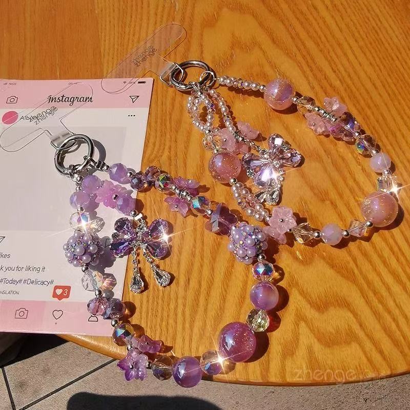 sanrio mobile phone beaded lanyard