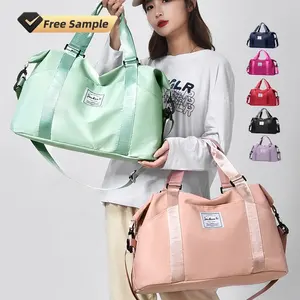 Amazons Best Seller List 7 Colors High Quality Unisex Overnight Travel Tote Handbag Clear Duffel Bags with Dry Wet Pocket