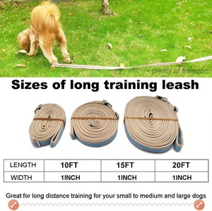 Correa Antiahogo para Perros de 10 Pies / 15 Pies / 20 Pies, Correa de Entrenamiento Larga, Gruesa y Suave de 1 Pulgada de Ancho para Perros Pequeños, Medianos y Grandes - Product Image 5