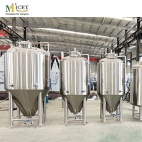 Fermenteur en acier inoxydable 500L, cuve de fermentation pour brasserie, fermentateur conique à double enveloppe en acier inoxydable 304 pour la fabrication de bière à domicile