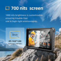 J-Well A80ST 8 pulgadas 4G Industrial Tablet PC 700 NITs brillo resistente al agua pantalla táctil Monitor Android 10 10000mAh