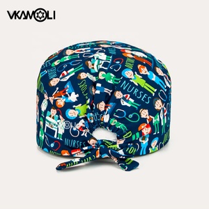 Gorros Quirúrgicos Estampados de Dibujos Animados para Hombres y Mujeres, Accesorios Médicos, Gorro de Enfermera, Gorro de Trabajo de Algodón - Product Image 4