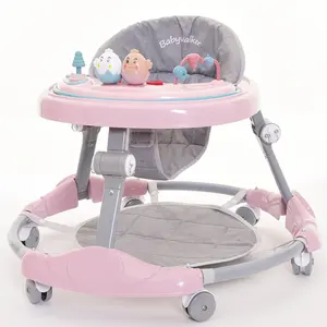 baby walker anti - O - leg band music six wheels jumper baby plastic with toys music walker