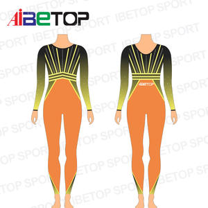 Bodysuit Voor Bal Ritmische Gymnastiek Schaatsen Wedstrijd Aerobe Gymnastiek Zwart En Rood Kostuum Paars Turnpakje Gymnastiek - Product Image 3