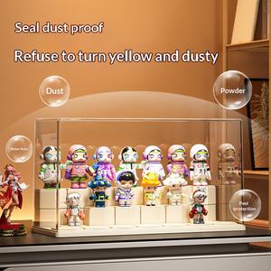 Caja de Almacenamiento para Juguetes, Caja de Exhibición para Escritorio, Caja de Exhibición Transparente de Plástico a Prueba de Polvo con Tapa, Vitrina - Product Image 3