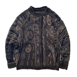 Ottoknit <span class=keywords><strong>Coogi</strong></span>风格毛衣-90年代复古拼色<span class=keywords><strong>Coogi</strong></span>毛衣针织，男士图案大胆 - Product Image 3