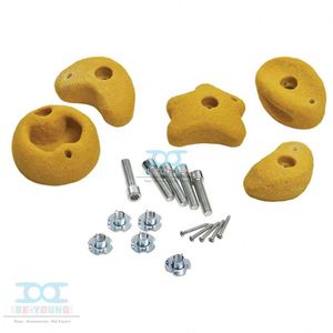 Juego <span class=keywords><strong>de</strong></span> mano <span class=keywords><strong>de</strong></span> pared <span class=keywords><strong>de</strong></span> escalada en roca duradero con diseño <span class=keywords><strong>de</strong></span> agarre personalizado para equipo <span class=keywords><strong>de</strong></span> gimnasio Ninja Course y Boulder - Product Image 1