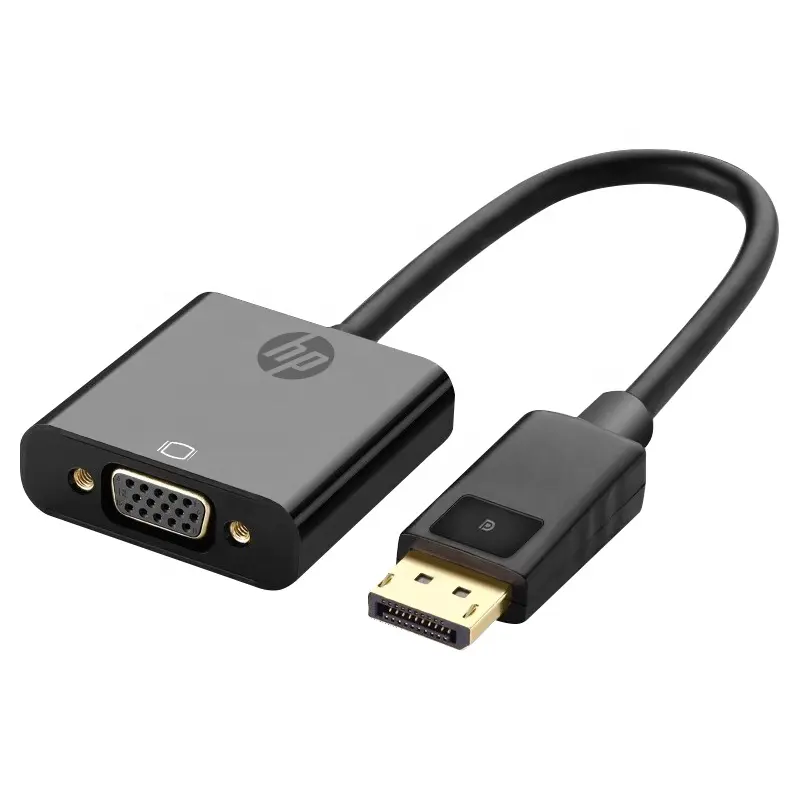 HP F7W97AA adattatore video ad alta definizione da DP a VGA cavo adattatore per monitor/proiettore DisplayPort a adattatore VGA nero