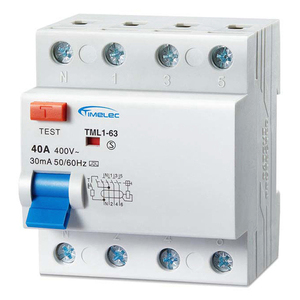 อุปกรณ์ป้องกันไฟรั่วชนิดอิเล็กทรอนิกส์ AC แบบ 3P+N 40A และต่ำกว่า RCCB(RCD) รุ่น TML1-63 - Product Image 1