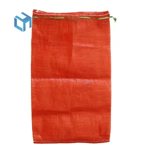 Сетчатый мешок для упаковки фруктов и овощей 60 х90 см, полипропиленовый материал, красный трубчатый сетчатый мешок с сеткой на шнурке