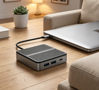 Hub USB-C 6-en-1, adaptateur multiport 4K*30Hz avec Ethernet 1000 Mbps et charge PD 100W, en alliage d'aluminium, en stock pour ordinateur portable