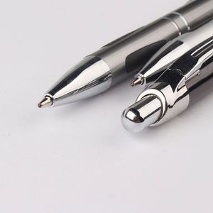 Custom Laser Logo Button Press Metal Ballpoint <b>Pen</b> Wholesale Bulk Aluminum Office Supplies 1.0 mm Writing Width for Gifts - Product Image 4