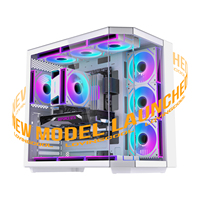 LOVINGCOOL 2026 Nouveau boîtier d'ordinateur de grande surface avec vue sur la mer, en verre trempé, tour complète ATX, châssis de PC de jeu de bureau E-sport
