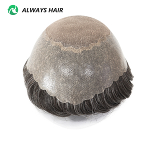 Parrucchino per Uomo con <span class=keywords><strong>Base</strong></span> in Mono 8x10, Onda Naturale, Lunghezza <span class=keywords><strong>6</strong></span> Pollici, Densità 120%, <span class=keywords><strong>Capelli</strong></span> Indiani - Product Image 5
