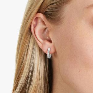 Elegantes Pendientes de Aro de Plata de Ley 925 Chapados en Oro con Moissanita, Joyería de Diseño de Lujo Premium, Brillo Brillante, Elegantes para Mujer - Product Image 3