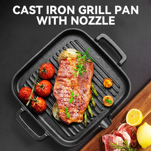 Sartén de Hierro Fundido para Asar Carne, para <span class=keywords><strong>Restaurante</strong></span> Comercial, Camping al Aire Libre, Plancha Portátil para Barbacoa - Product Image 2