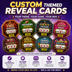 บัตรเกมแบบลอกออกได้หน้าเดียว รับผลิตตามแบบ OEM ธีมคาสิโน สีดั้งเดิม รางวัลทันที ตั๋วแบบดึงรางวัล - Product Image 6