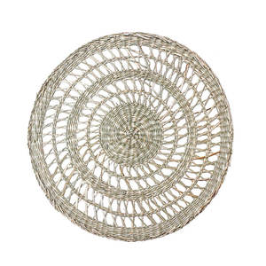 Set de table rond en jonc de mer tressé à la main, en fibre naturelle, écologique et durable, pour la décoration de table de cuisine - Fournisseur - Product Image 4