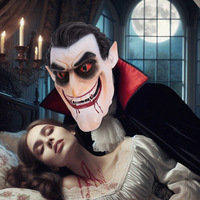 Masque de Dracula vampire pour Halloween, idéal pour les spectacles, Comic-Con et cosplay, taille unique