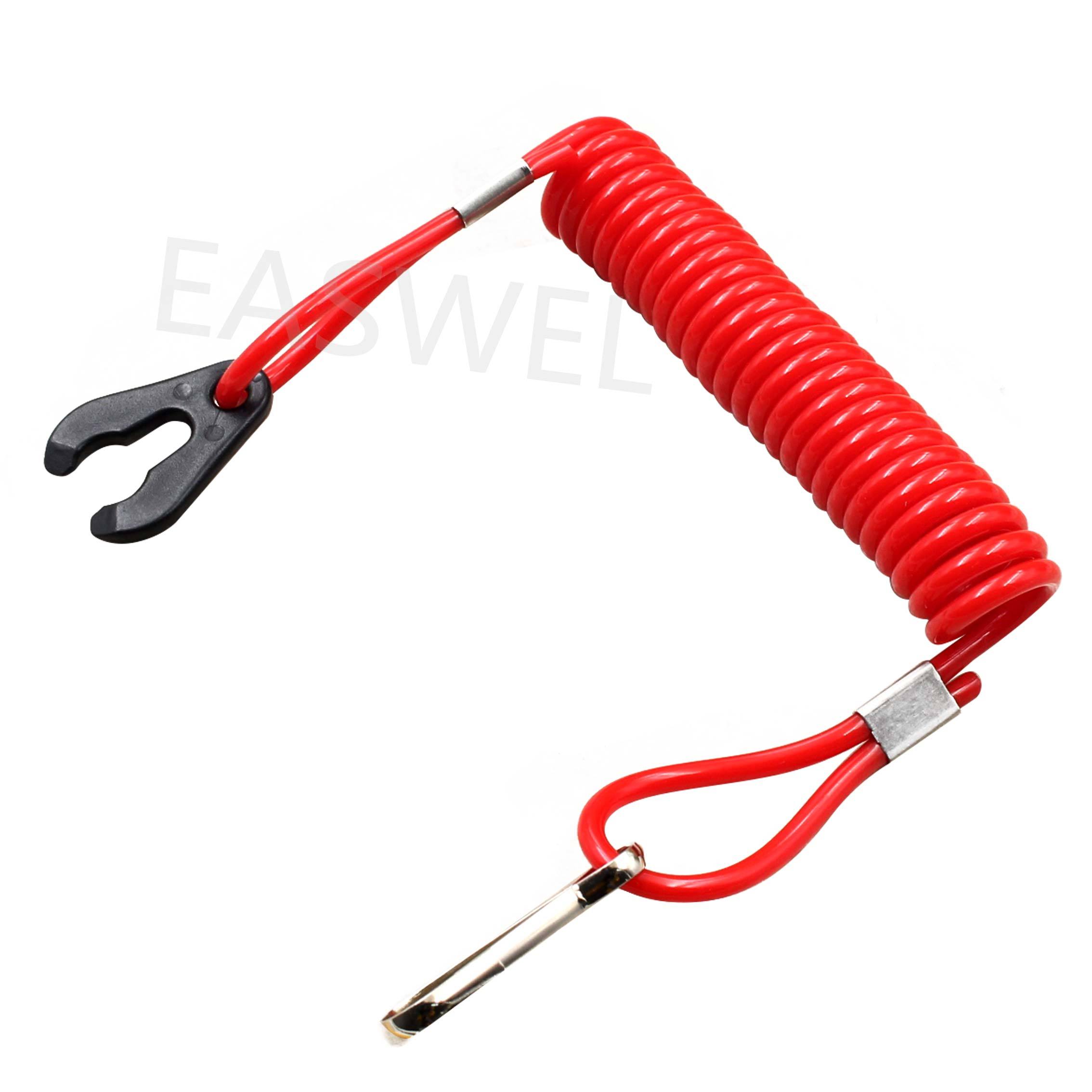 2-Pack Safety Kill Switch Lanyard For Yamaha Jet Ski / WaveRunner - Floating Wrist Strap, Red - View #3