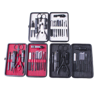 Kit de manucure et pédicure professionnel 15 pièces en acier inoxydable, outils de beauté, coupe-ongles et pince à ongles tranchants, texture cure-dent