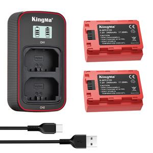 Kit de Batería y Cargador Doble LCD KingMa NP-FZ100 para Sony A7 IV, A7 III, A7R V, A7R IV, A7S III, A7C II, A6700, <span class=keywords><strong>ZV</strong></span>-<span class=keywords><strong>E1</strong></span>, Alpha 7M4, 7R5 - Product Image 1