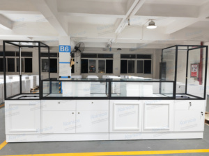 Tủ trưng bày mỹ phẩm bằng gỗ có đèn LED tùy chỉnh Kainice, nhiều tầng, kệ trang điểm, tủ trưng bày mỹ phẩm - Product Image 5