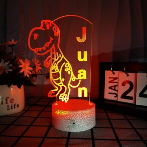 Custom Designed 7 Color Optical Illusion LED Night <b>Light</b> USB Remote Acrylic 3D Touch Table Lamp with ABS Body - Product Image 6