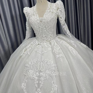 Vestidos de Novia de Encaje de Alta Calidad, Nuevos, a la Moda, al por Mayor, Lujosos y Personalizados, Directamente de Fábrica, Lscm17 Jancember - Product Image 4