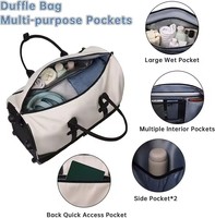 Sac à roulettes de luxe de 21 pouces avec trousse de toilette Bagages à main Sac de voyage durable pour voyage d'affaires